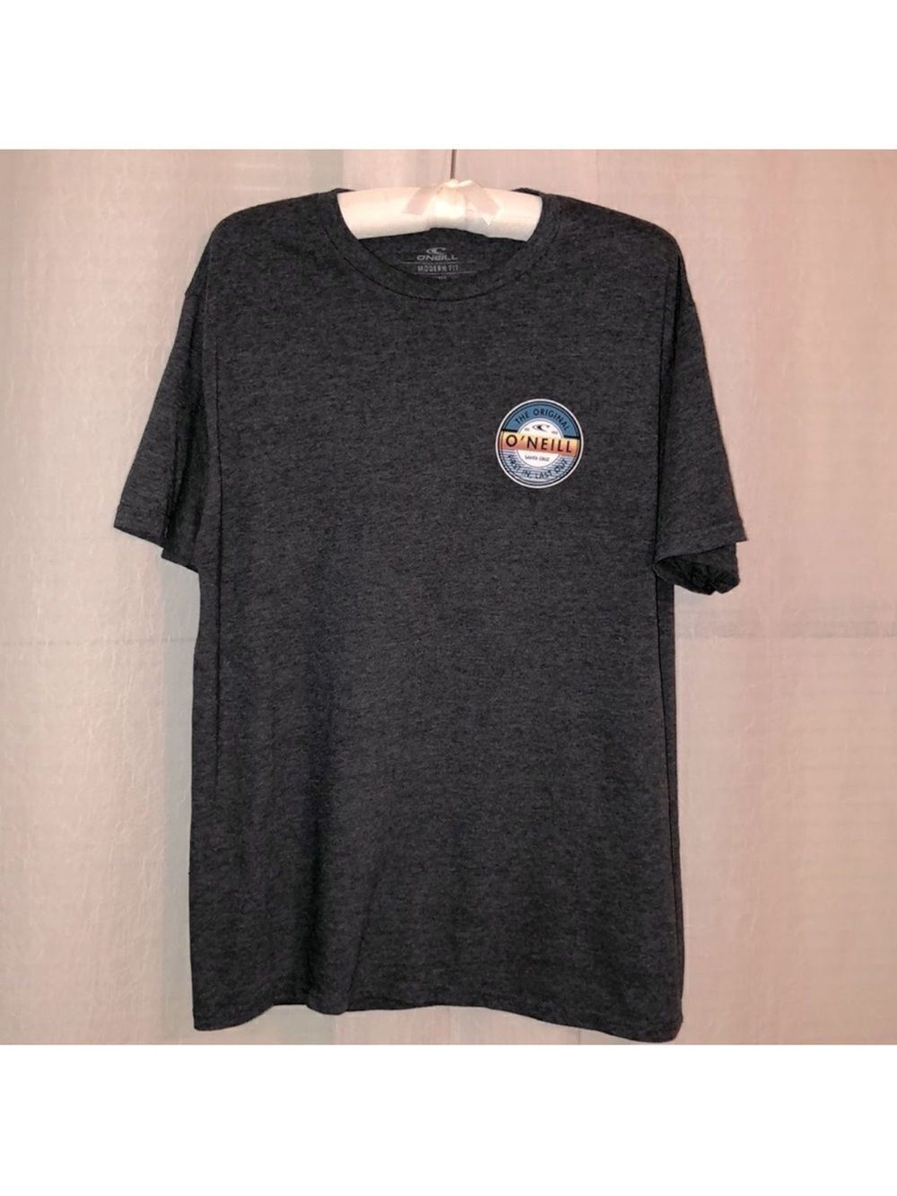 O’Neill L Charcoal Gray Original Short Sleeve Cotton Blend Tee